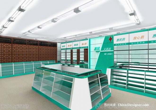 藥店設計 藥店門頭設-丁一的設計師家園:丁一.設計工作室